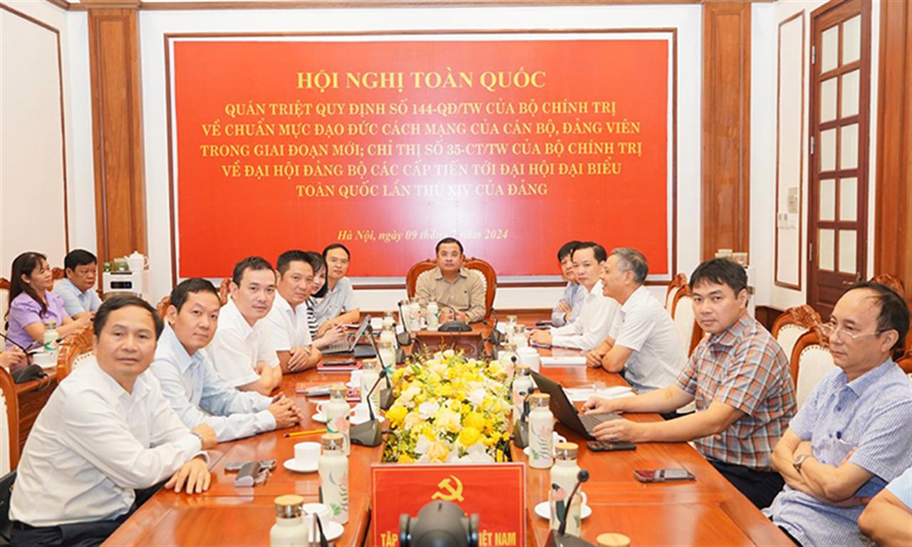 Đảng ủy VINACHEM tham dự Hội nghị toàn quốc quán triệt Quy định số 144-QĐ/TW và Chỉ thị số 35-CT/TW của Bộ Chính trị