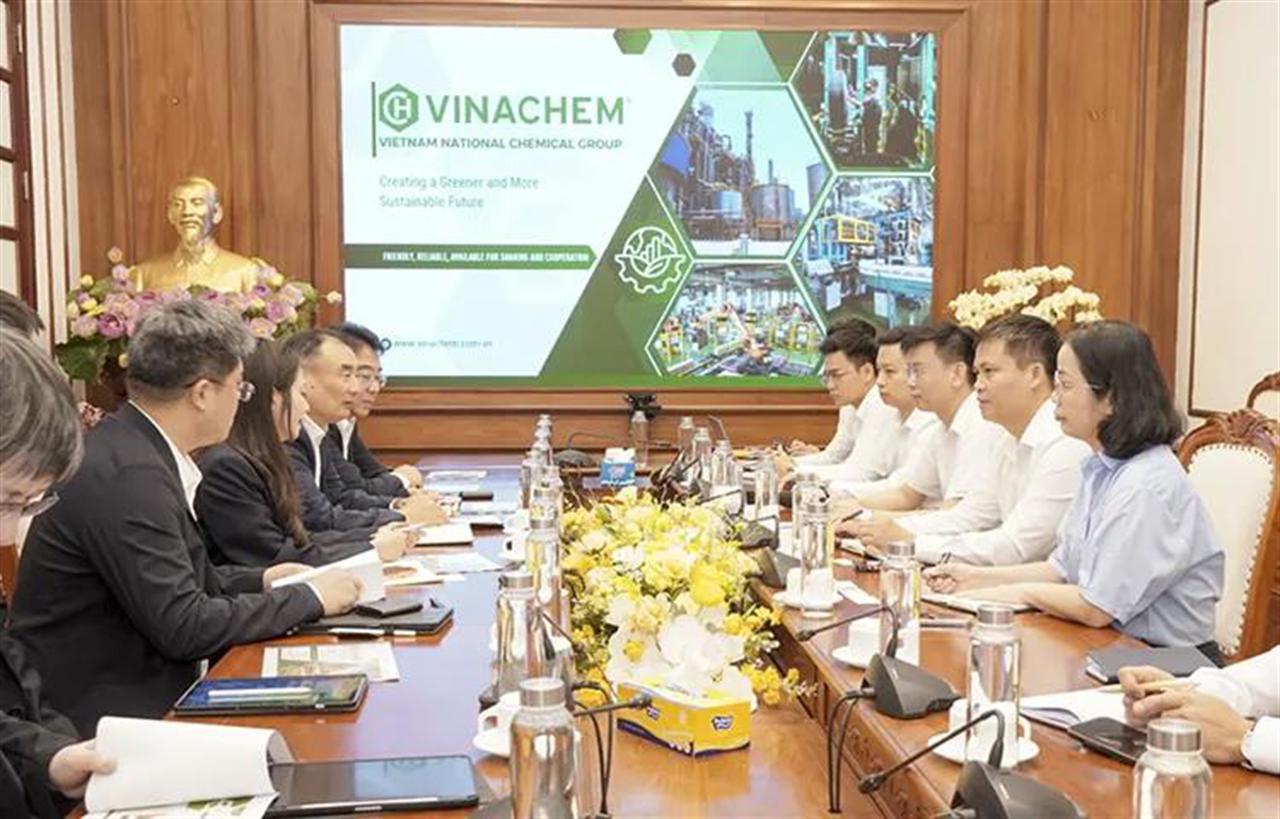 Vinachem làm việc với China National Chemical Engineering xúc tiến hợp tác thương mại