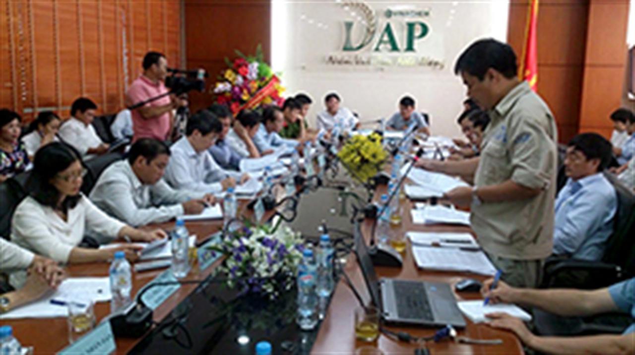 Đoàn ĐB Quốc hội  TP. Hải Phòng tiến hành giám sát việc chấp hành pháp luật về BVMT tại Công ty DAP - Vinachem