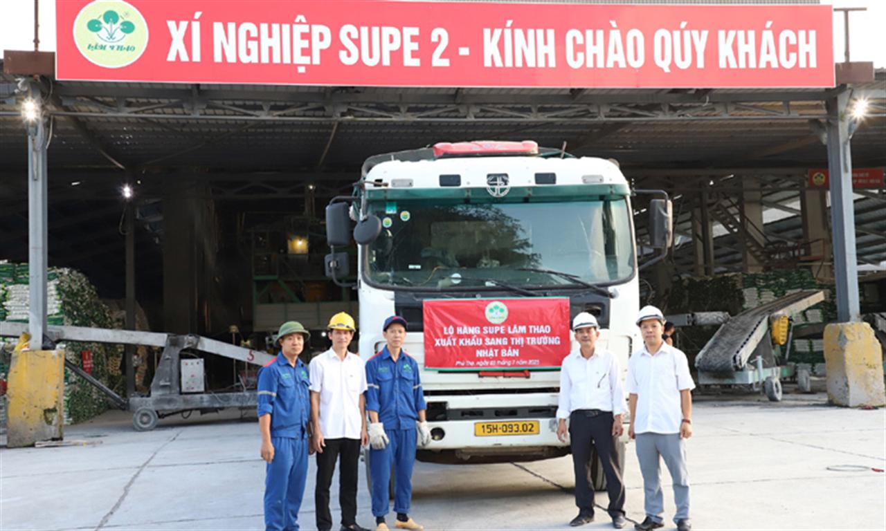 Supe Lâm Thao xuất lô hàng Supe lân sang thị trường Nhật Bản