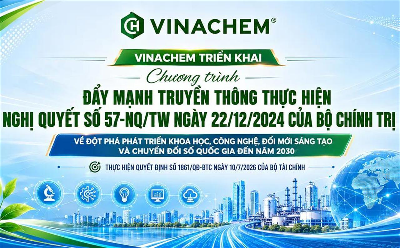 Vinachem triển khai Chương trình đẩy mạnh truyền thông thực hiện Nghị quyết số 57-NQ/TW về phát triển khoa học, công nghệ, đổi mới sáng tạo và chuyển đổi số