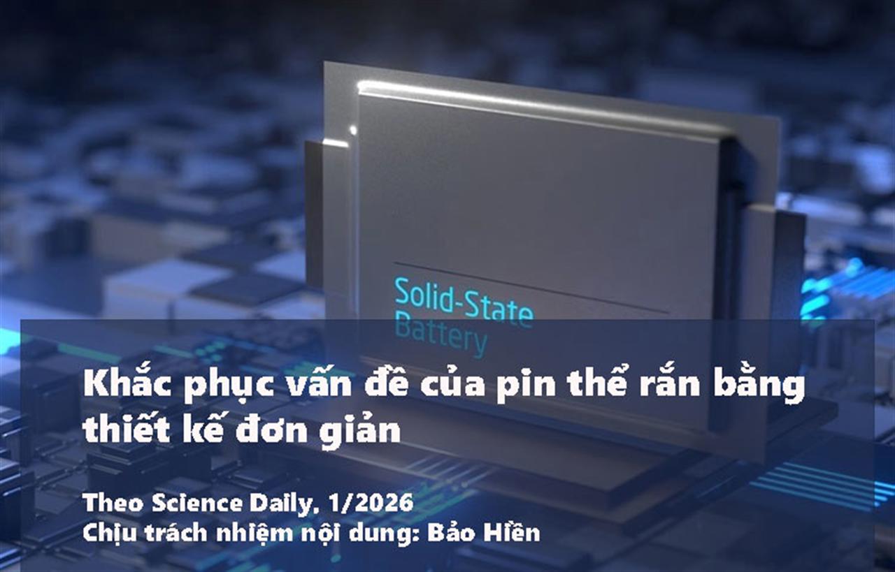 Khắc phục vấn đề của pin thể rắn bằng thiết kế đơn giản
