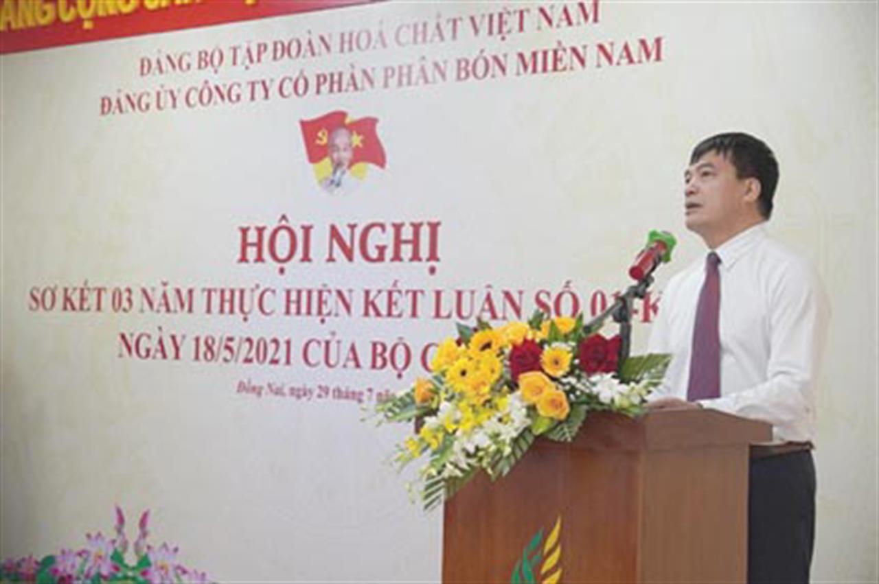 Đảng ủy Công ty CP Phân bón Miền Nam: Hiệu quả cao từ việc nghiêm túc thực hiện Kết luận số 01