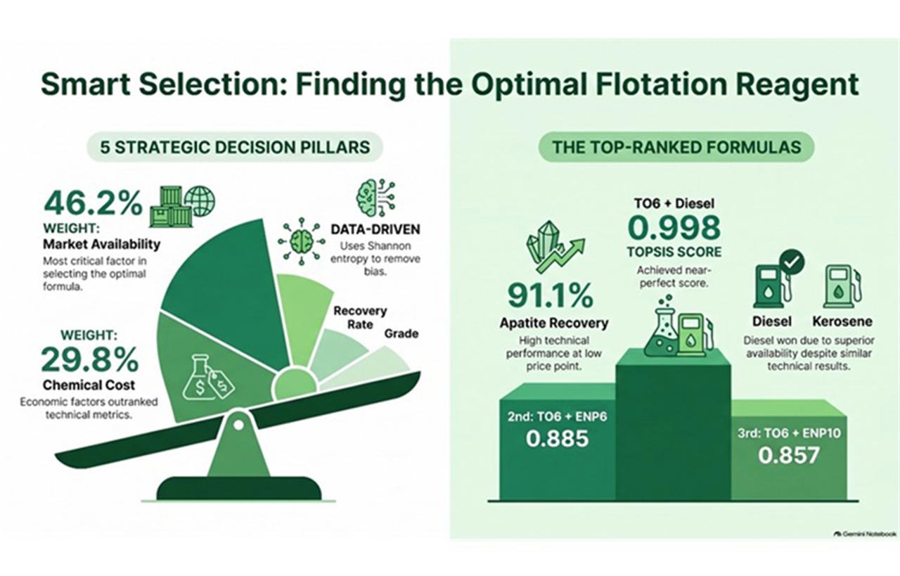Choosing the Right Mineral Flotation Reagent Formula Through a Multi-Criteria Decision-Making Approach: A Study of an Apatite Mine in Iran