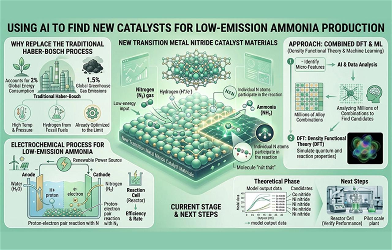 Using AI to Find New Catalysts for Lower-Emission Ammonia Production