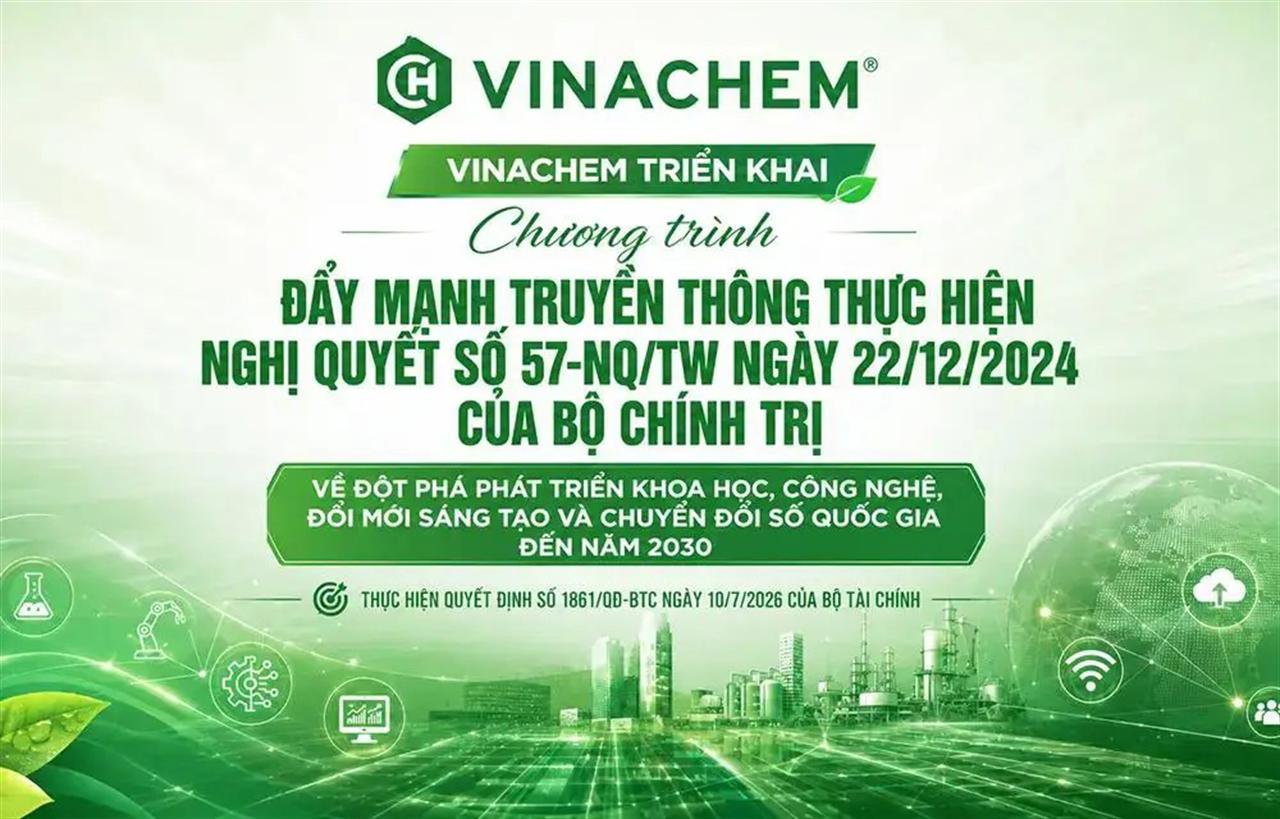 Vinachem Launches Communications Campaign for Implementation of Resolution No. 57-NQ/TW on Science, Technology, Innovation, and Digital Transformation