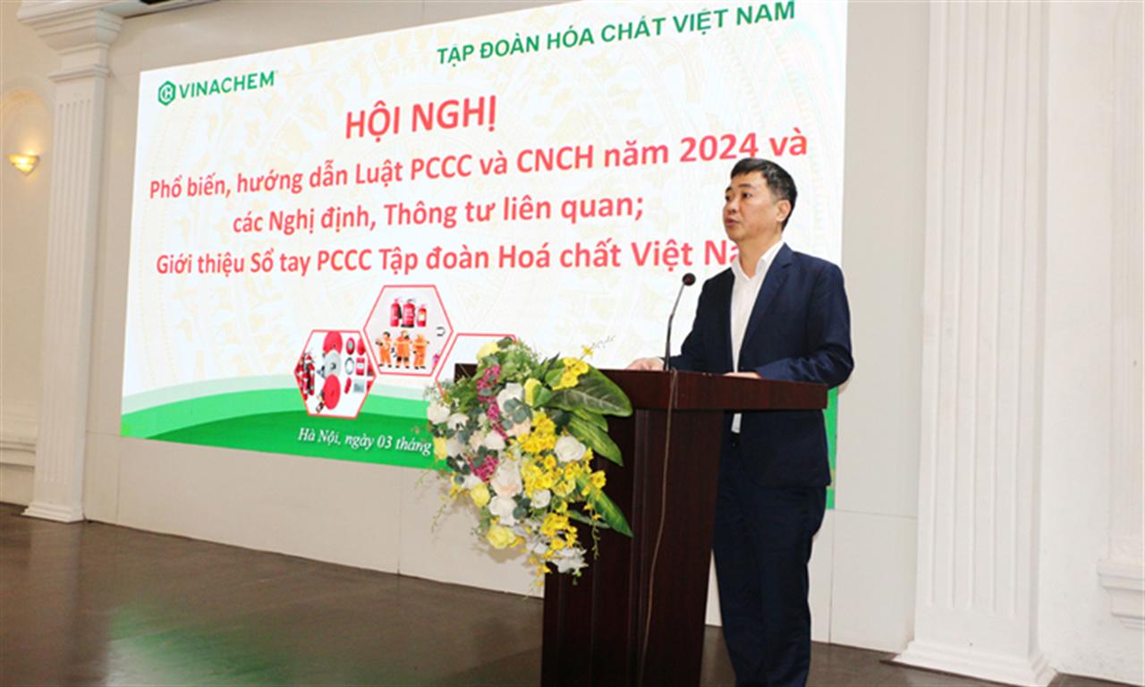 VINACHEM tổ chức Hội nghị phổ biến Luật PCCC và CNCH năm 2024, giới thiệu Sổ tay PCCC Tập đoàn Hóa chất Việt Nam