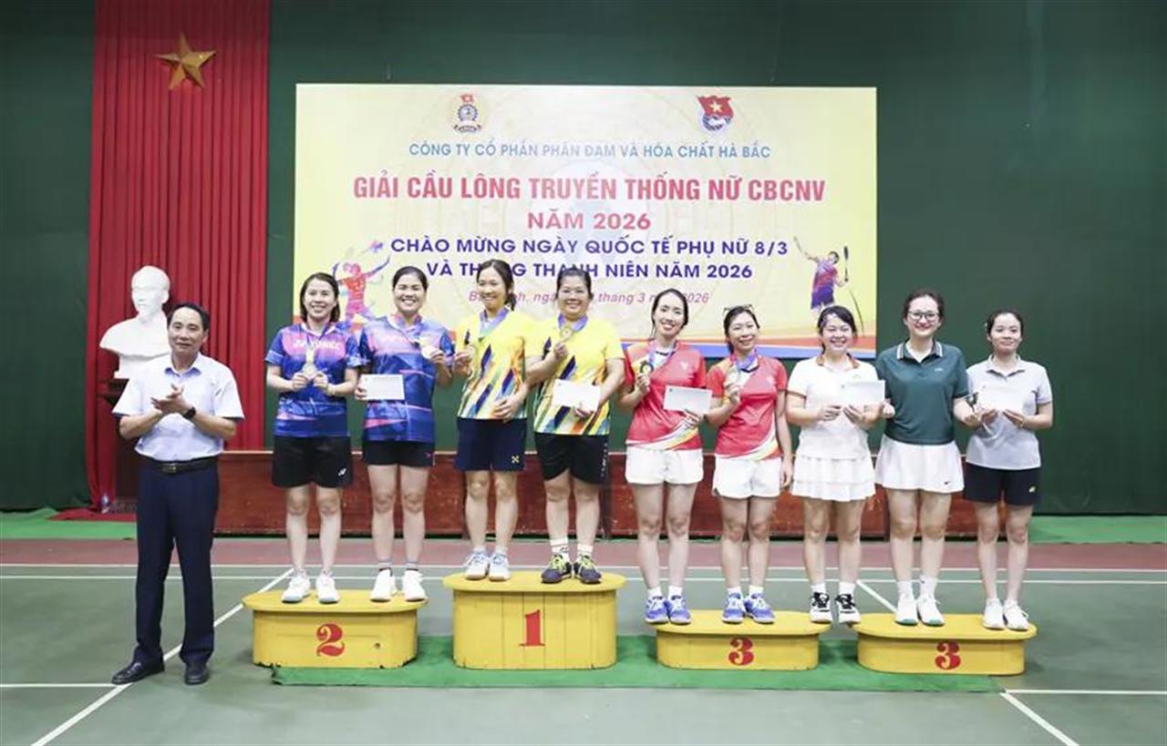 Đạm Hà Bắc: Tổ chức thành công Giải cầu lông nữ CNV chào mừng Ngày Quốc tế Phụ nữ 8/3/2026