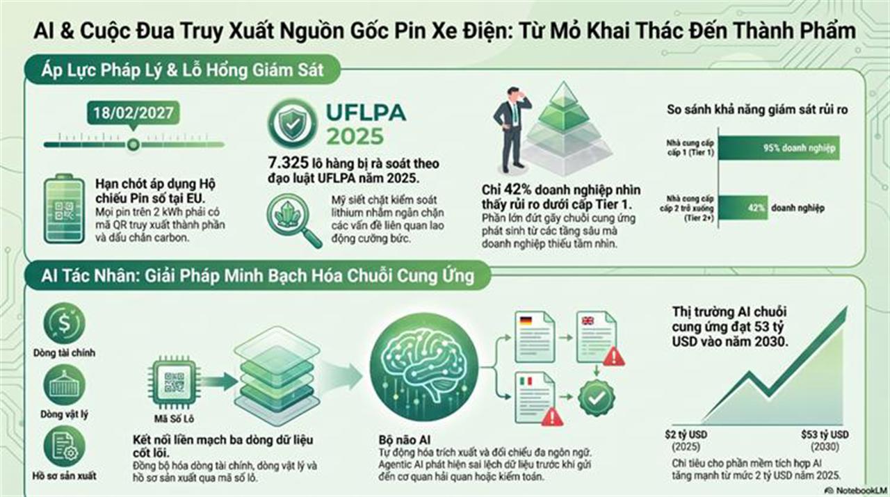 Trí tuệ nhân tạo bước vào cuộc đua truy xuất nguồn gốc pin xe điện