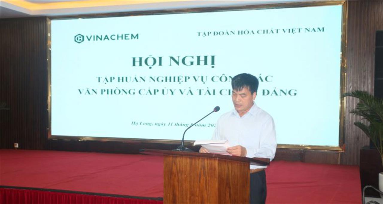 Tập đoàn Hóa chất Việt Nam tổ chức tập huấn nghiệp vụ công tác Đảng, công tác thi đua khen thưởng và công tác Văn thư Lưu trữ