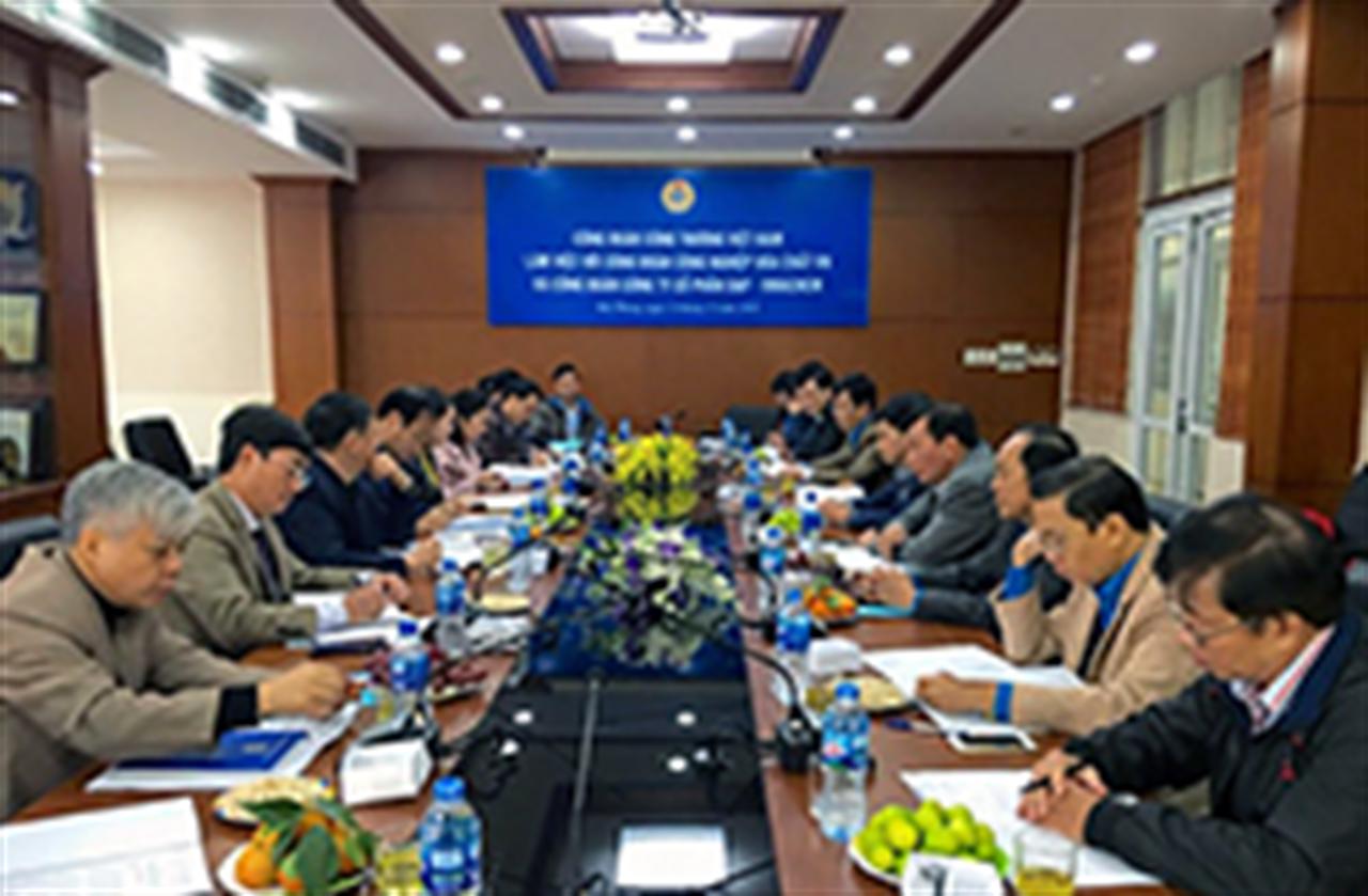 Công đoàn Công Thương Việt Nam đến thăm và làm việc tại Cty CP DAP – VINACHEM