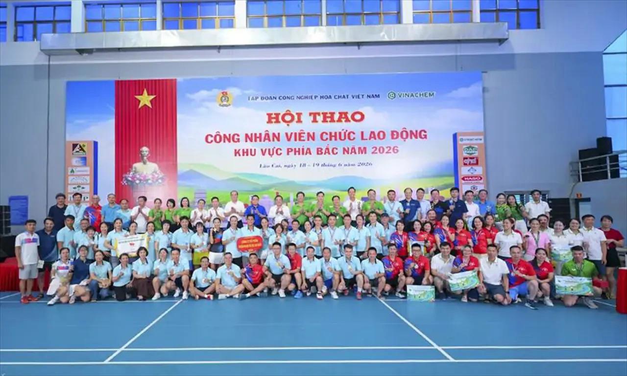 Closing Ceremony of the 2026 Vinachem Northern Region Workers’ Sports Festival: Healthy for Work, United for Development