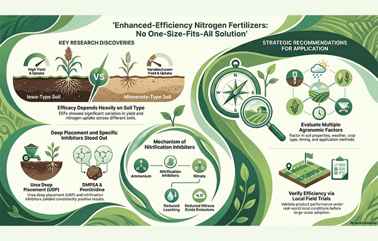Enhanced-Efficiency Nitrogen Fertilizers: No One-Size-Fits-All Solution for Every Soil