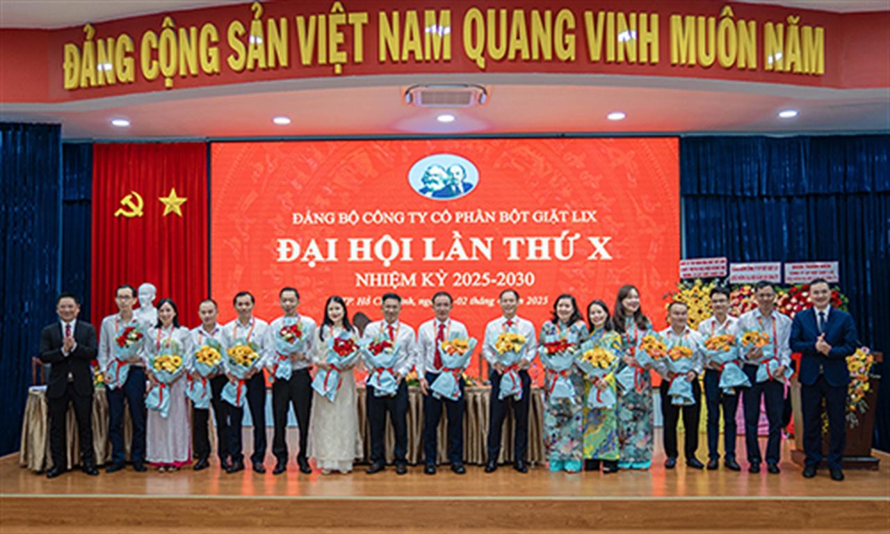 ĐẠI HỘI ĐẢNG BỘ CÔNG TY CP BỘT GIẶT LIX NHIỆM KỲ 2025-2030 THÀNH CÔNG TỐT ĐẸP