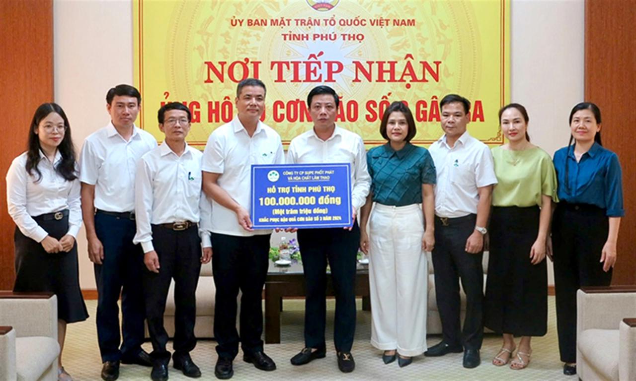 Supe Lâm Thao: Ủng hộ đồng bào khắc phục hậu quả do cơn bão số 3