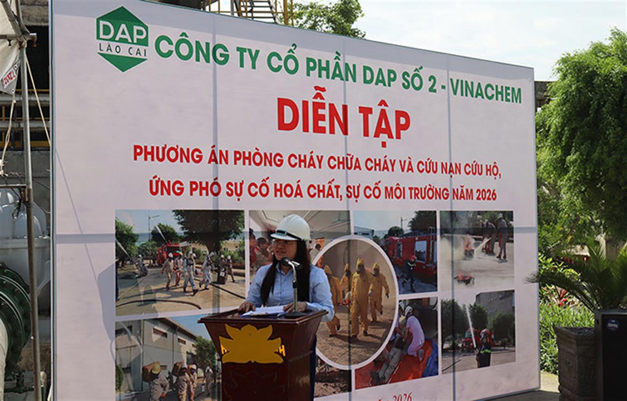 DAP 2 – VINACHEM diễn tập phương án PCCC&CNCH, ứng phó sự cố hóa chất và môi trường năm 2026