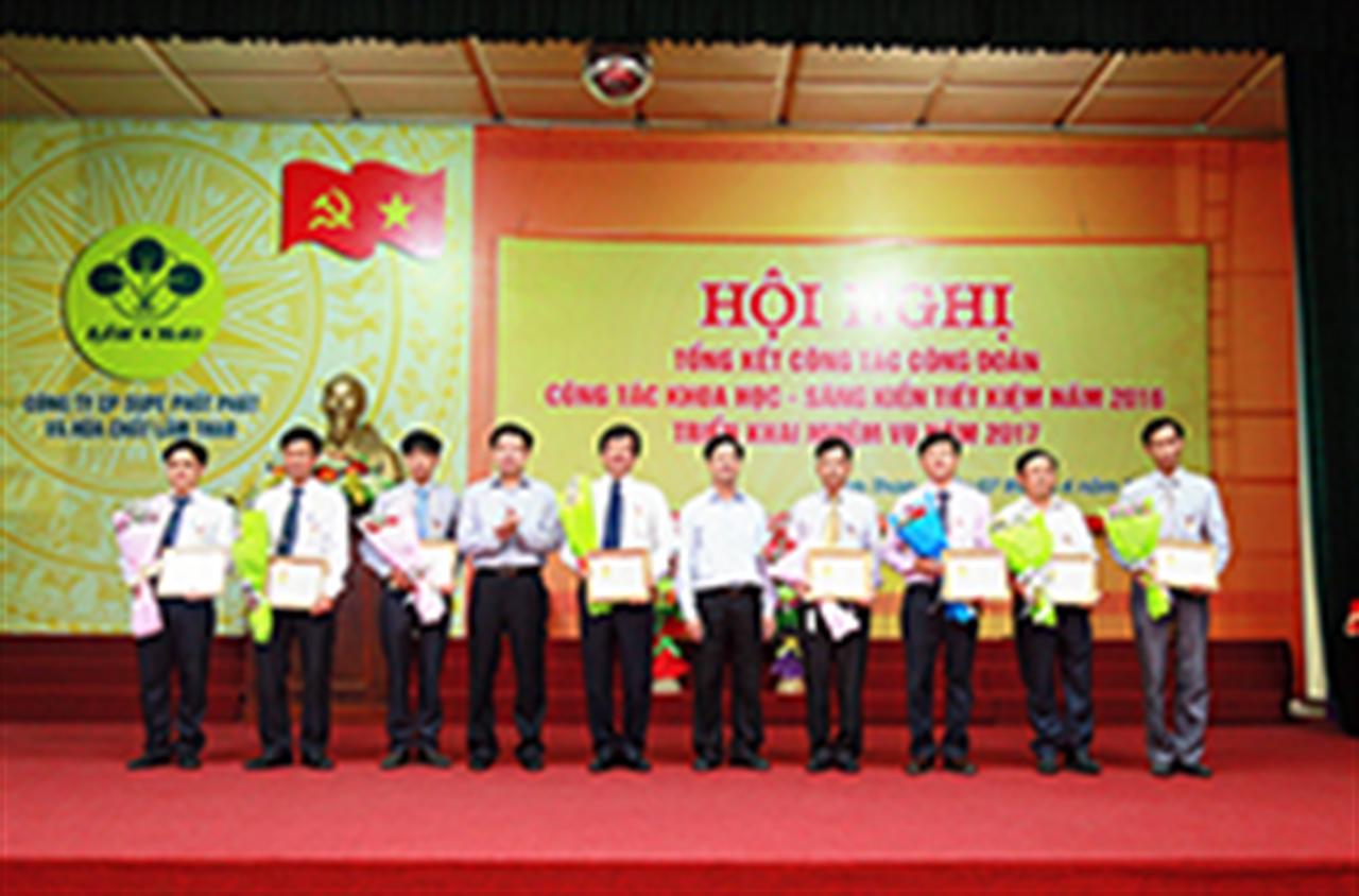 CĐ Cty CP Supe Phốt phát và HC Lâm Thao: Hội nghị Tổng kết công tác CĐ và KHKT năm 2016